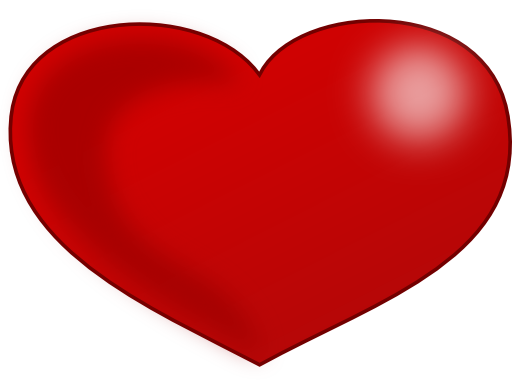 Red Glossy Valentine Heart Clipart I2clipart Royalty Free Public Domain Clipart