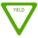 download Yield Road Sign clipart image with 90 hue color