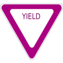 download Yield Road Sign clipart image with 315 hue color