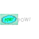 download Pow Comic Book Sound Effect clipart image with 135 hue color