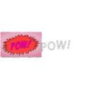 download Pow Comic Book Sound Effect clipart image with 315 hue color