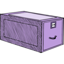 download One Drawer Wooden Case clipart image with 225 hue color