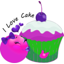 download Cupcake Smiley Emoticon clipart image with 270 hue color
