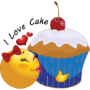 download Cupcake Smiley Emoticon clipart image with 0 hue color