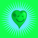 download Happy Kissed Heart clipart image with 135 hue color