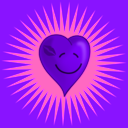 download Happy Kissed Heart clipart image with 270 hue color
