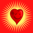 download Happy Kissed Heart clipart image with 0 hue color