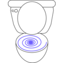 download Swirly Toilet clipart image with 45 hue color