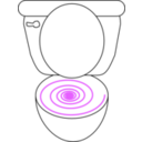 download Swirly Toilet clipart image with 90 hue color