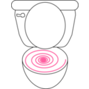 download Swirly Toilet clipart image with 135 hue color