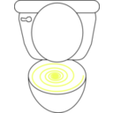 download Swirly Toilet clipart image with 225 hue color