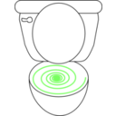 download Swirly Toilet clipart image with 270 hue color