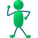 download Stickman clipart image with 315 hue color