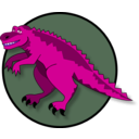 download A Cartoon Dinosaur clipart image with 270 hue color