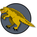 download A Cartoon Dinosaur clipart image with 0 hue color