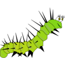 download Caterpillar Gusano clipart image with 180 hue color