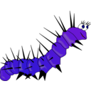 download Caterpillar Gusano clipart image with 0 hue color
