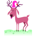 download A Cartoon Reindeer clipart image with 315 hue color