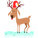 download A Cartoon Reindeer clipart image with 0 hue color