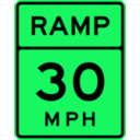download Ramp Speed 30 clipart image with 90 hue color