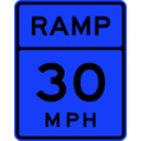 download Ramp Speed 30 clipart image with 180 hue color