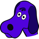 download Drawn Dog clipart image with 225 hue color