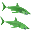 download Blue Shark clipart image with 270 hue color