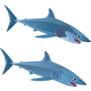 download Blue Shark clipart image with 0 hue color