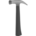 download Construction Hammer clipart image with 0 hue color