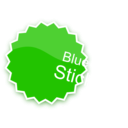 download Blue Sticker clipart image with 270 hue color