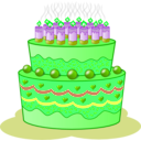 download Birthday Cake clipart image with 90 hue color