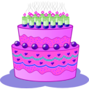 download Birthday Cake clipart image with 270 hue color
