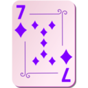download Ornamental Deck 7 Of Diamonds clipart image with 270 hue color