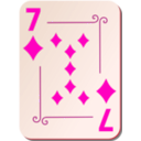 download Ornamental Deck 7 Of Diamonds clipart image with 315 hue color