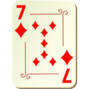download Ornamental Deck 7 Of Diamonds clipart image with 0 hue color