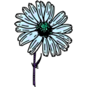 download Colored Daisy 2 clipart image with 180 hue color