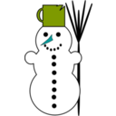 download Snowman2 clipart image with 180 hue color