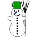 download Snowman2 clipart image with 225 hue color