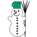 download Snowman2 clipart image with 270 hue color