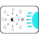 download Diagram Of Moon Faces clipart image with 135 hue color