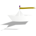 download Paperboat clipart image with 180 hue color