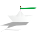 download Paperboat clipart image with 270 hue color