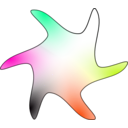 download Star clipart image with 315 hue color