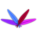 download Colored Feather clipart image with 270 hue color