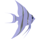 download Angelfish clipart image with 180 hue color