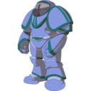download Space Armour clipart image with 180 hue color