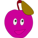 download Smiling Apple clipart image with 315 hue color