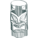 download Tiki clipart image with 180 hue color