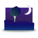 download Landscape By Night clipart image with 45 hue color