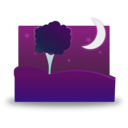 download Landscape By Night clipart image with 90 hue color